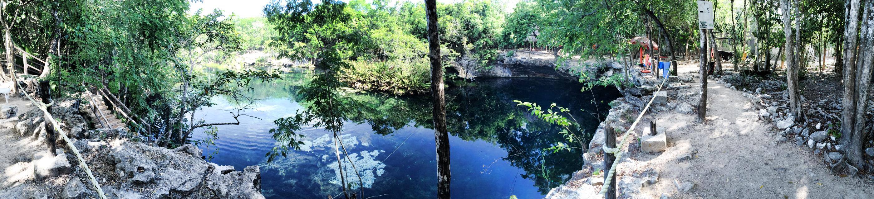 Cenote El Edén — surface and entry platform